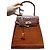 Autre Marque Borsa a mano El Potro Chic Camel Pelle Stampata Coccodrillo Cammello