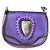 Autre Marque Bolsa de couro artesanal roxa e laranja com couro exótico Prata Roxo Roxo escuro