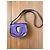 Autre Marque Bolsa de couro artesanal roxa e laranja com couro exótico Prata Roxo Roxo escuro - vista 7