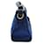 Borsa a spalla in nylon blu Prada - vista 4