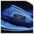 Borsa a spalla in nylon blu Prada - vista 9