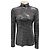 Top a collo alto a maniche lunghe nero / argento specchiato di Prabal Gurung