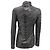 Top a collo alto a maniche lunghe nero / argento specchiato di Prabal Gurung - vista 3