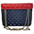Valentino Garavani Sac Rockstud spike en jean et cuir rouge Bleu foncé  - vue 3