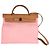 Hermès Herbag 31 Rosa Confetti Kalbsleder / Canvas Braun Pink
