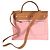 Hermès Herbag 31 Rosa Confetti Kalbsleder / Canvas Braun Pink - Ansicht 3