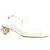 Jacquemus Le Sandali Bianchi Minimalisti con Tacco Decorativo a Palla Eu38 - vista 3