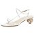 Jacquemus Le Sandali Bianchi Minimalisti con Tacco Decorativo a Palla Eu38 - vista 5