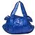 Borsa a mano in pelle squamata blu cobalto Zagliani