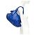 Borsa a mano in pelle squamata blu cobalto Zagliani - vista 2