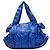 Borsa a mano in pelle squamata blu cobalto Zagliani - vista 5