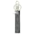 Louis Vuitton Dragonne LV Shape Key Holder Bag Charm Ring Brown Silvery Leather Metal  ref.1639800