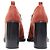 Stivaletti in suede rosso bruciato con tacco chunky curvo di Ann Demeulemeester - vista 5