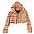 Chaqueta corta de lana con capucha naranja Rena Lange