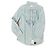 Ralph Lauren Chambray Bluse mit Rüschen hellblau Baumwolle