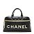Borsa da bowling Matelassé Chanel Nero Bianco - vista 2