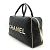 Borsa da bowling Matelassé Chanel Nero Bianco - vista 3