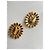 Autre Marque Barol Paris BO Fancy Clip Earrings Citrine and Green Golden Orange - view 4
