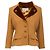 Wolljacke mit Samtkragen von Oscar de la Renta Braun