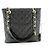 Bolsa de compras CHANEL Caviar PST com corrente, preta acolchoada Preto - vista 3