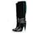 Versace Samtstrap-Stiefel Grün