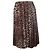 Falda midi plisada de seda con estampado de leopardo de Balenciaga Castaño