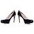 Miu Miu décolleté platform in pelle nera Nero - vista 3