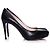 Miu Miu décolleté platform in pelle nera Nero - vista 5