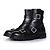 Botas de tobillo planas Hank con hebilla de joya de Jimmy Choo Negro