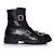 Botas de tobillo planas Hank con hebilla de joya de Jimmy Choo Negro - vista 3