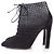 Alaïa Schwarze Wildleder Schnürstiefel mit Laserschnitt - Ansicht 2