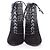Alaïa Schwarze Wildleder Schnürstiefel mit Laserschnitt - Ansicht 4