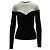 Paule Ka Bicolor Langarm-Stricktop aus schwarzer und beiger Viskose