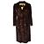 Fendi Lasercut Nerz- und Lederjacke Braun