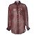 Blusa transparente estampada en paisley roja de Etro Burdeos