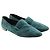 Mocassini Burberry in suede teal Verde - vista 3