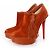 Bota plataforma de camurça/couro marrom Christian Louboutin