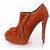 Bota plataforma de camurça/couro marrom Christian Louboutin - vista 2