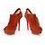 Bota plataforma de camurça/couro marrom Christian Louboutin - vista 4