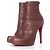 Bottes à plateforme en python Christian Louboutin Marron