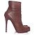 Bottes à plateforme en python Christian Louboutin Marron - vue 5