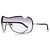 Gafas de sol Chanel Shield con perla Roja Burdeos - vista 3