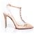 Décolleté nude e in perspex Christian Louboutin Marrone Carne - vista 4
