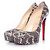 Christian Louboutin Bianca Python Plateau-Pumps Grau