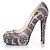 Christian Louboutin Bianca Python Plateau-Pumps Grau - vista 2