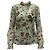 Luisa Beccaria florale bestickte Netzbluse aus mehrfarbigem Polyester Python drucken
