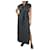 Autre Marque Black sleeveless belted midi dress - size M Cotton  ref.1641970