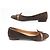 SCARPE LOUIS VUITTON BALLET FLEUR 38 CAMOSCIO MARRONE - vista 2