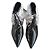 Botines Christopher Kane de charol negro con perlas