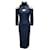 Autre Marque St. John Navy Blue Sequined Chevron Knit Dress Synthetic  ref.1642647